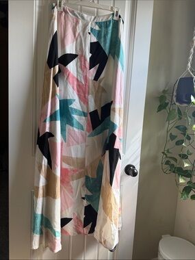 Abstract Print Versatile Crop Top and Maxi Skirt Set